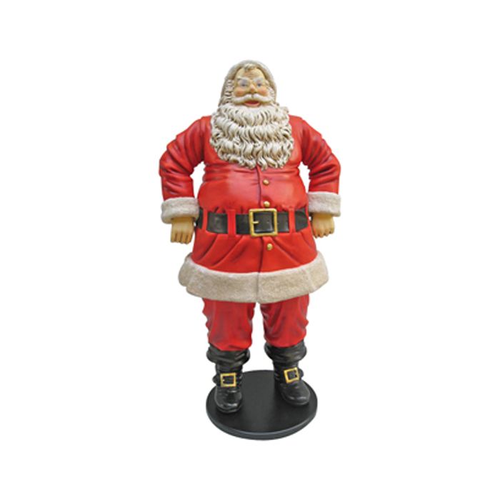 Dicker glücklicher Weihnachtsmann groß lebensgroß Deko- & Werbefigur
