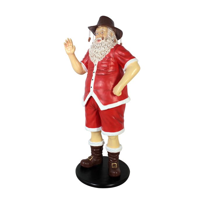 Weihnachtsmann auf Urlaub lebensgroß Deko- & Werbefigur