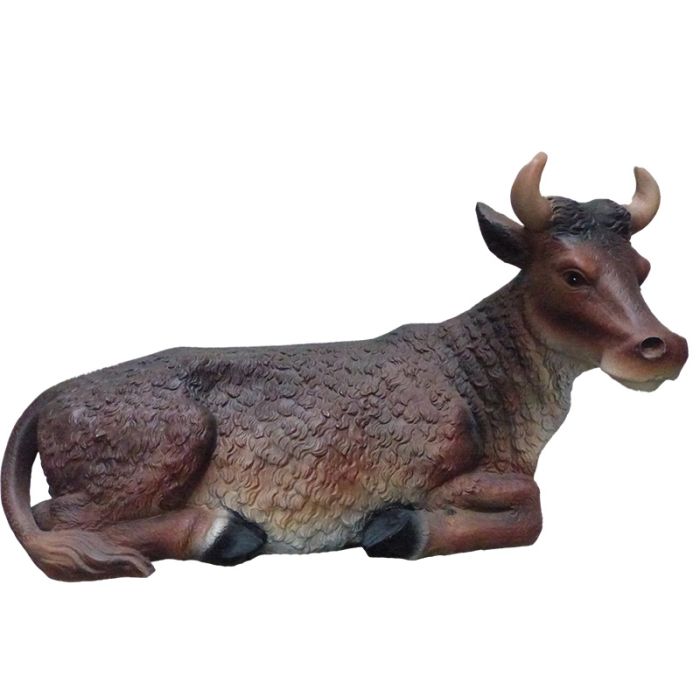 liegender Ochse verkleinert Dekorationsfigur