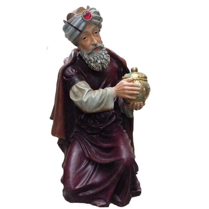 Melchior hockend verkleinert Dekorationsfigur