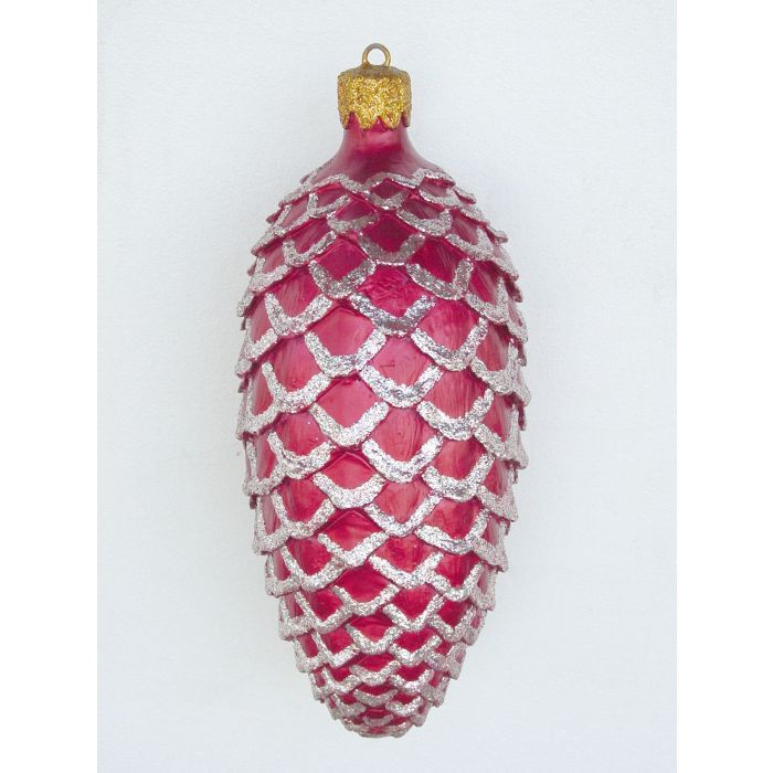 Weihnachtszapfen Pink glitzernd vergrößert Diverse Dekoelemente