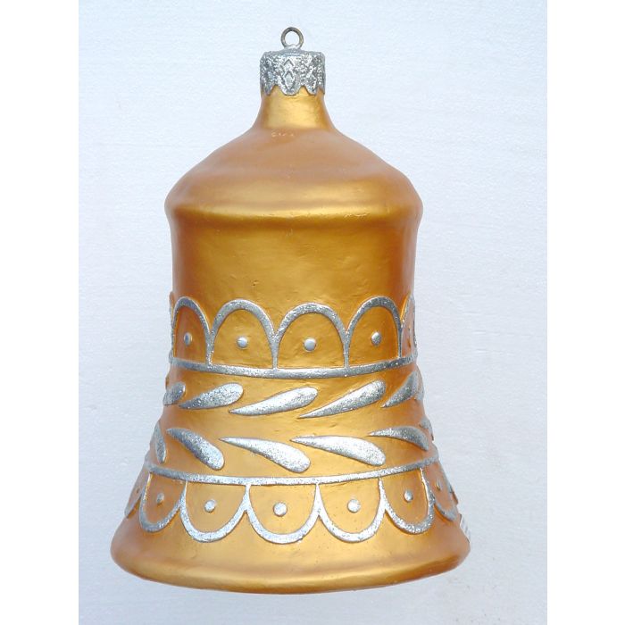 kleine Weihnachtskugel in Glockenform Gold vergrößert Diverse Dekoelemente