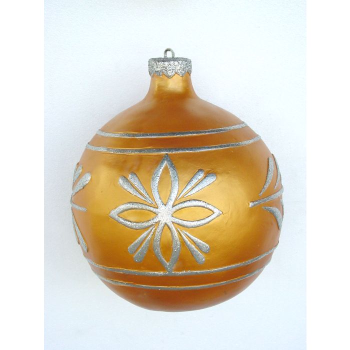 große Weihnachtskugel Gold-Silber vergrößert Diverse Dekoelemente