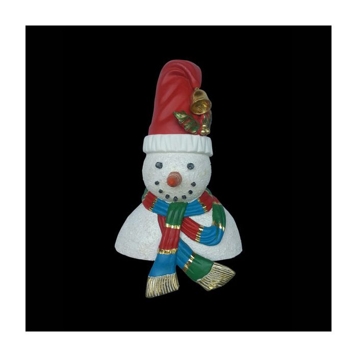 Schneemann Büste mit Mütze und Schal lebensgroß Dekorationsfigur, Dekoköpfe & Büsten