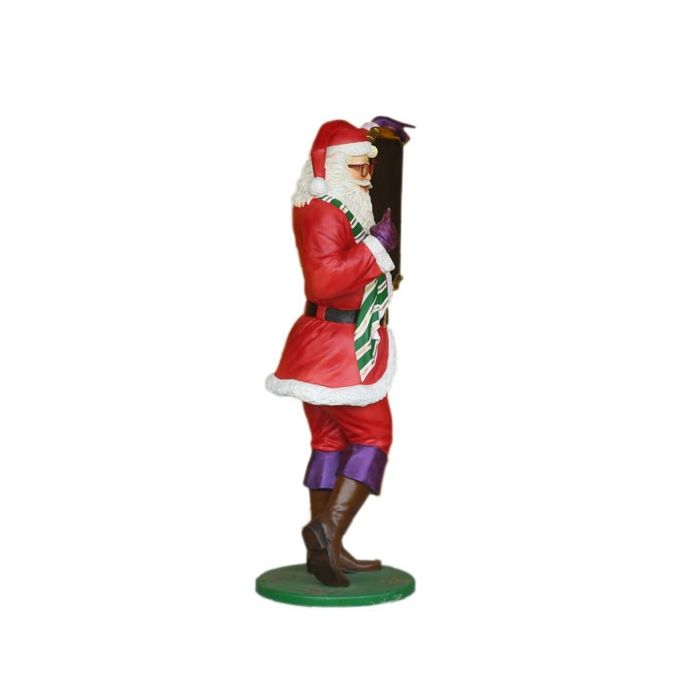 Schwuler Weihnachtsmann mit Angebotstafel lebensgroß Deko- & Werbefigur