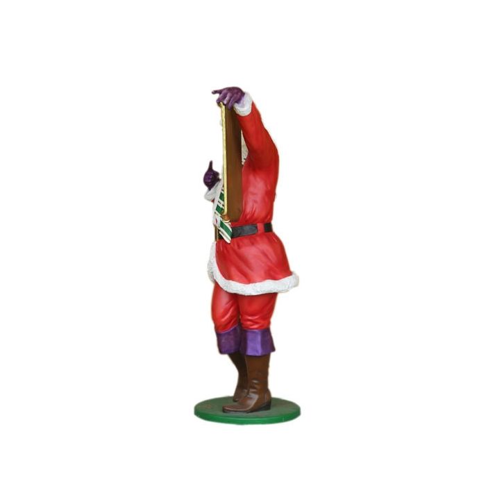 Schwuler Weihnachtsmann mit Angebotstafel lebensgroß Deko- & Werbefigur