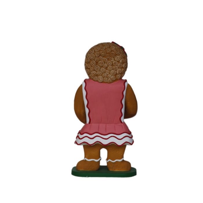Lebkuchen-Mädchen mit Geschenk vergrößert Diverse Dekoelemente