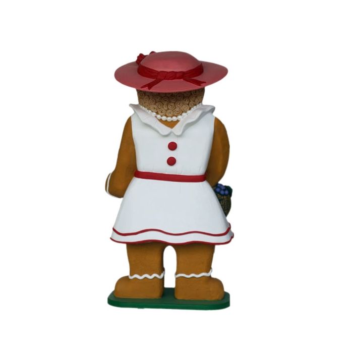 Lebkuchen-Frau mit Kleid und Handtasche vergrößert Diverse Dekoelemente