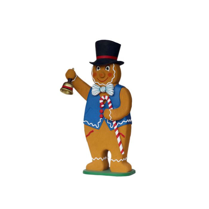 Lebkuchen-Mann mit Zylinder und Zuckerstange vergrößert Diverse Dekoelemente