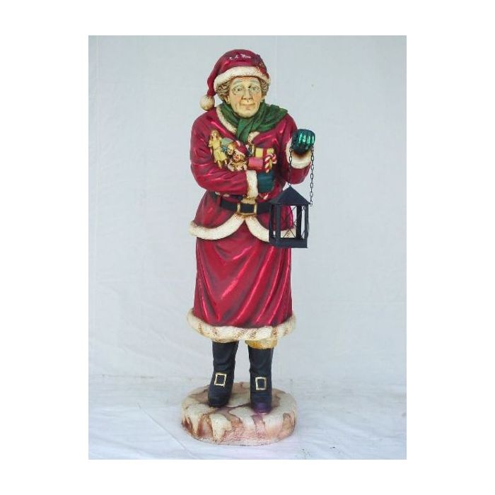 Weihnachtsfrau lebensgroß Dekorationsfigur