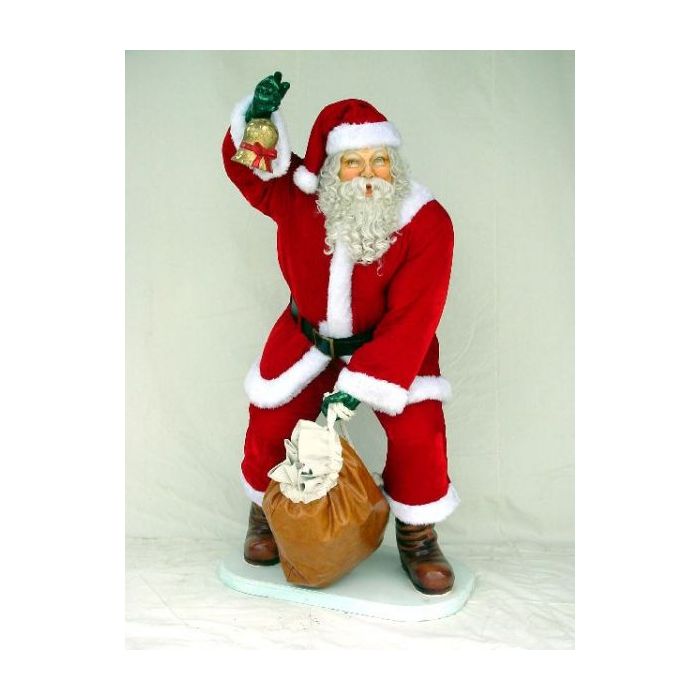 Weihnachtsmann mit Sack lebensgroß Deko- & Werbefigur