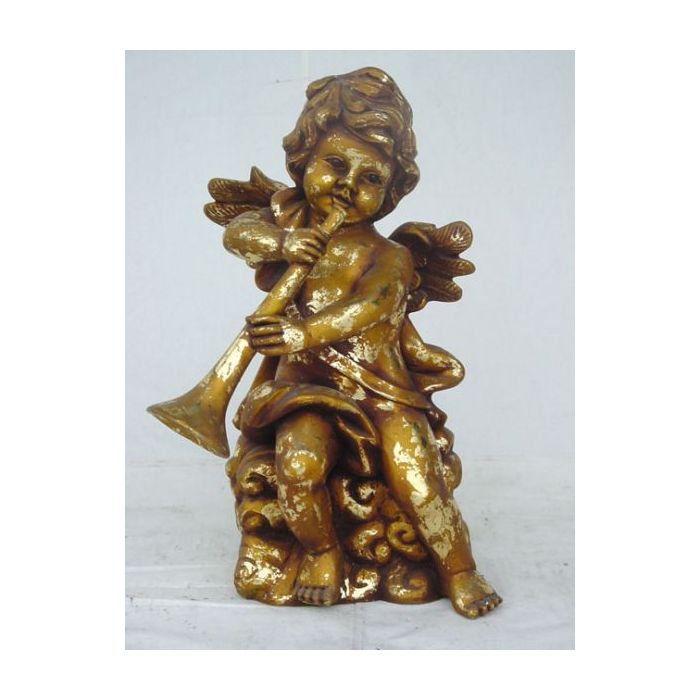 Engel stehend mit Trompete verkleinert Dekorationsfigur
