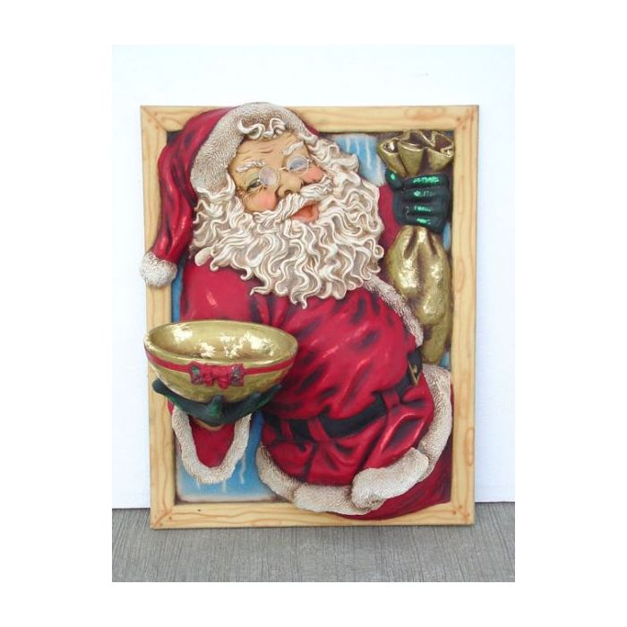 Weihnachtsmann im Fenster verkleinert Dekorationsfigur