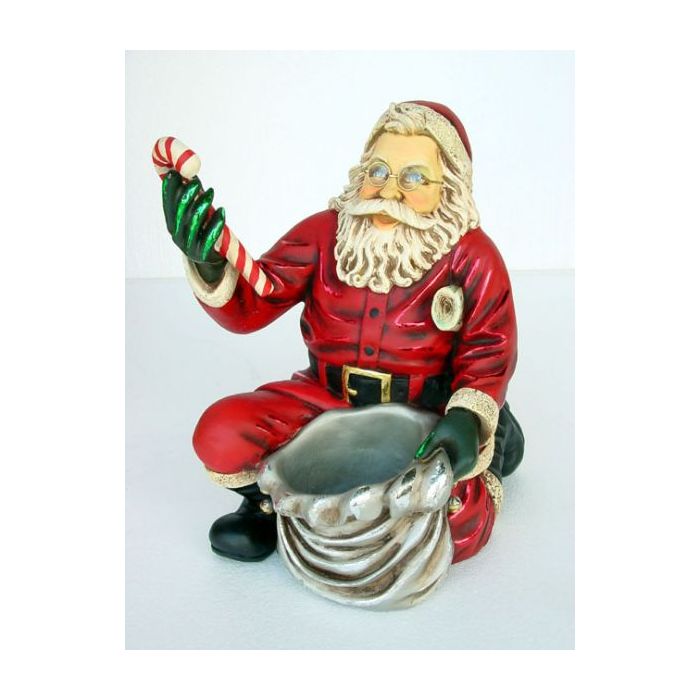Weihnachtsmann kniend klein verkleinert Dekorationsfigur