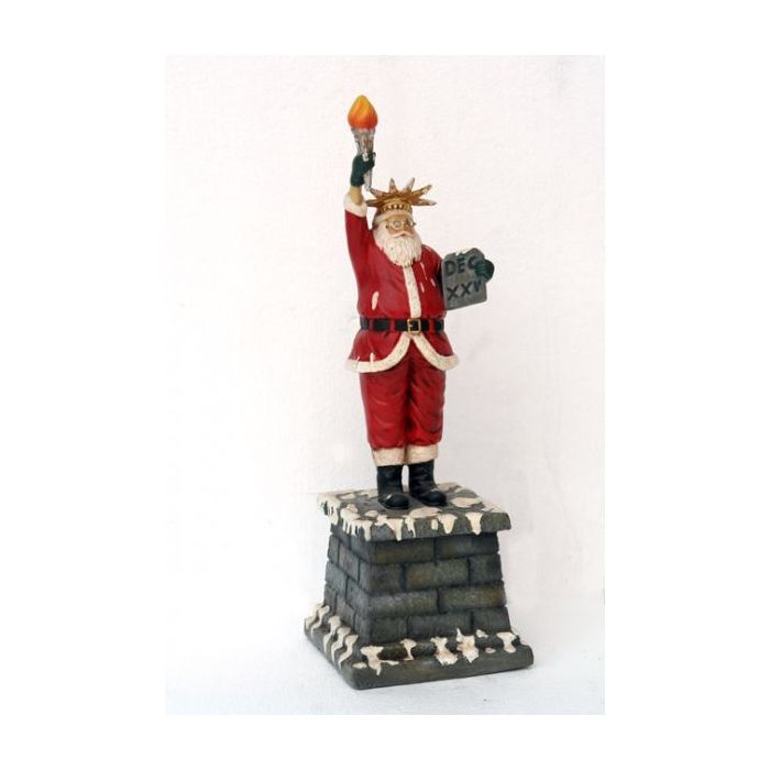 Weihnachtsmann als Freiheitsstatue klein verkleinert Dekorationsfigur