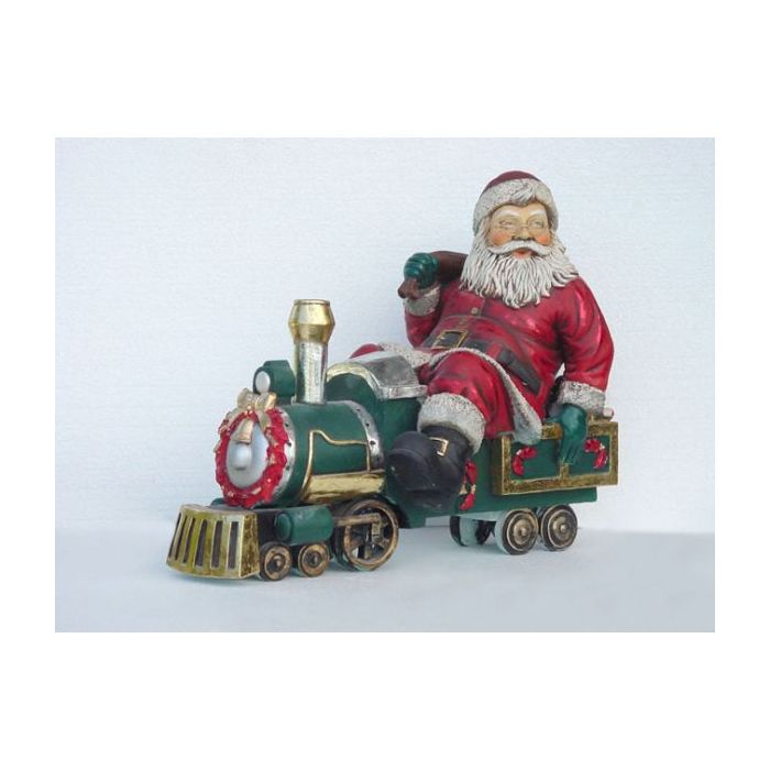 Weihnachtsmann im Zug verkleinert Dekorationsfigur