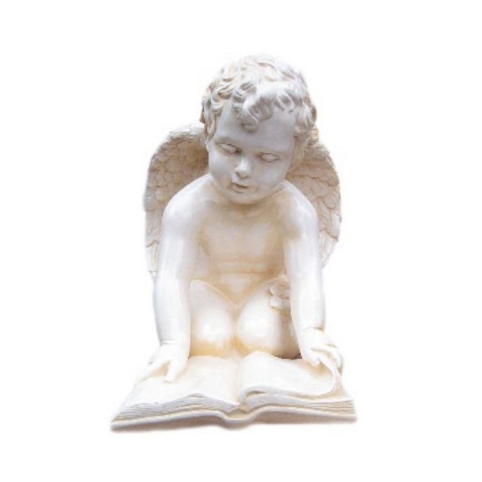 Putte mit Buch verkleinert Dekorationsfigur