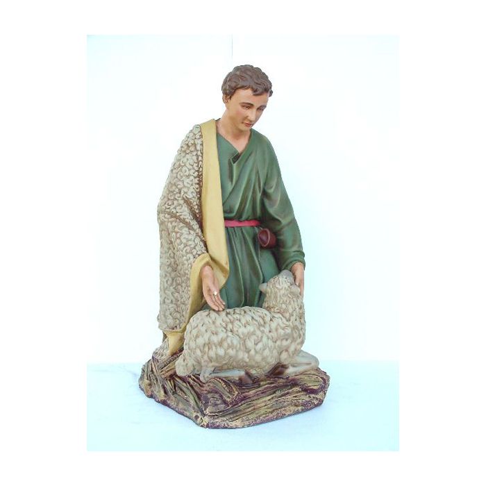 Schäfer mit Schaf lebensgroß Dekorationsfigur