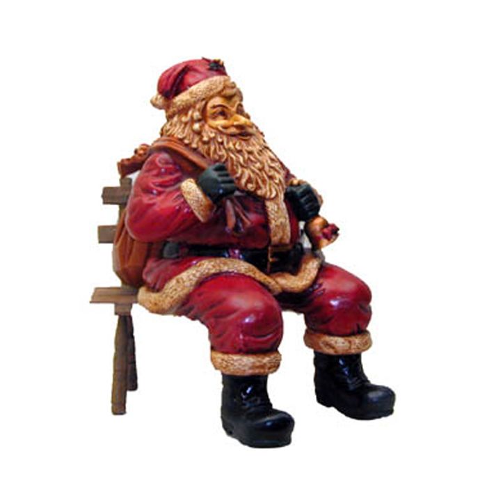 Weihnachtsmann sitzend verkleinert Dekorationsfigur