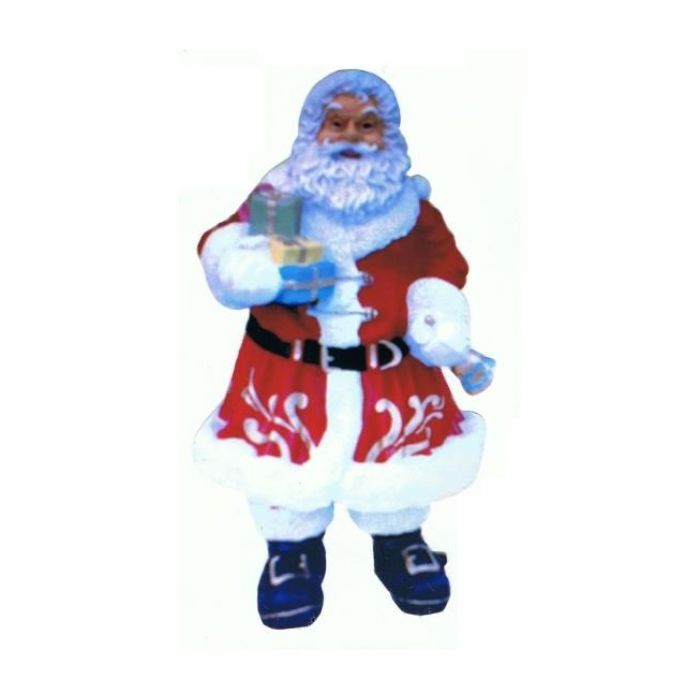 Fröhlicher Weihnachtsmann lebensgroß Dekorationsfigur