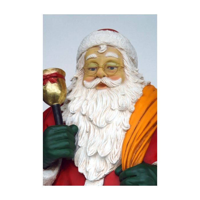 Santa Claus mit Glöckchen und Sack groß lebensgroß Deko- & Werbefigur