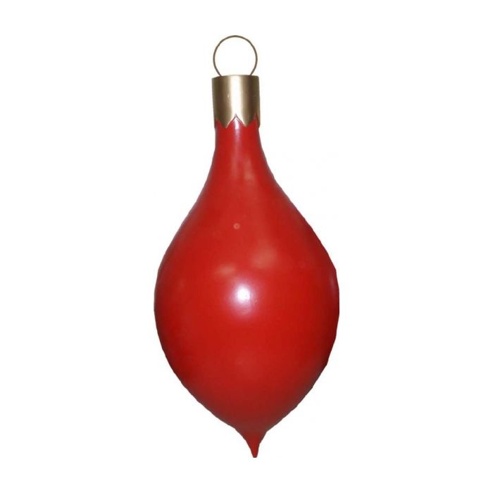 Längliche Weihnachtskugel Rot vergrößert Dekorationsfigur