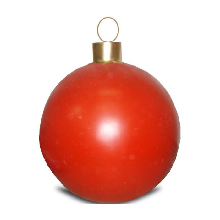 Weihnachtskugel ohne Struktur Rot vergrößert Dekorationsfigur