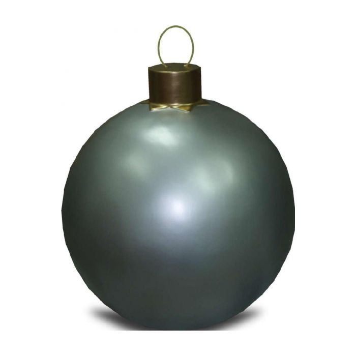 Weihnachtskugel ohne Struktur Klein Silber vergrößert Dekorationsfigur