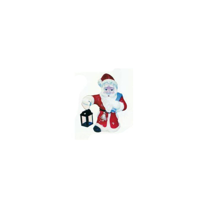 Weihnachtsmann mit Laterne klein verkleinert Dekorationsfigur