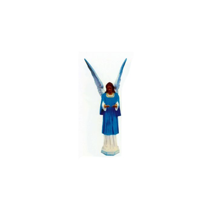 Engel groß mit blauem Umhang lebensgroß Dekorationsfigur