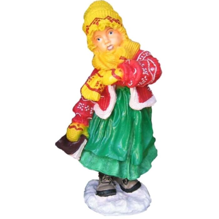 Winterkind Mädchen lebensgroß Dekorationsfigur