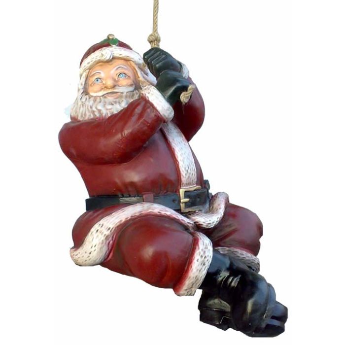 kleiner Weihnachtsmann hängend verkleinert Dekorationsfigur
