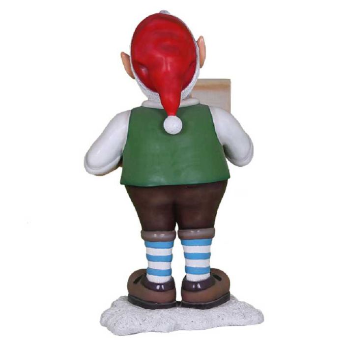 Comic Elf singend lebensgroß