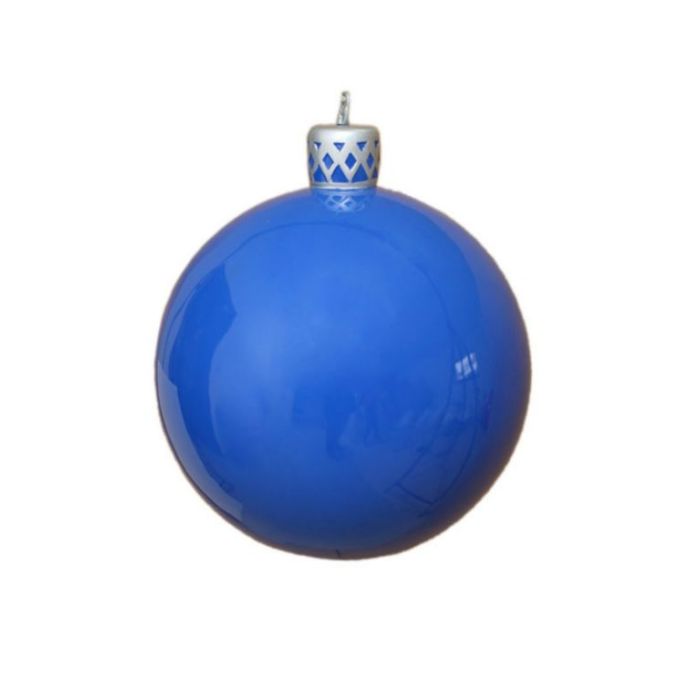 Blau glänzende Weihnachtskugel vergrößert Dekorationsfigur