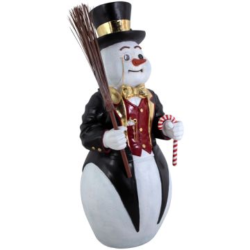 Schneemann mit Zylinder lebensgroß