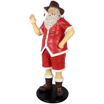 Weihnachtsmann auf Urlaub lebensgroß