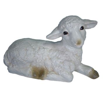 Lamm Schaf liegend lebensgroß