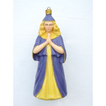Christbaumschmuck Frau in Lila vergrößert