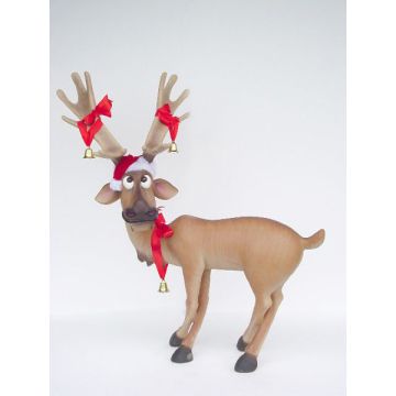 Rentier lustig weihnachtlich lebensgroß