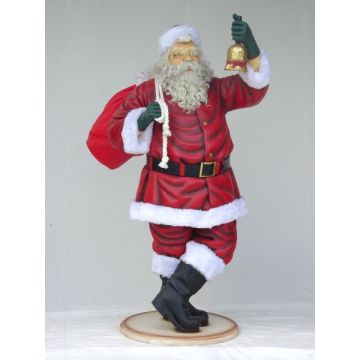 Weihnachtsmann mit Bart lebensgroß
