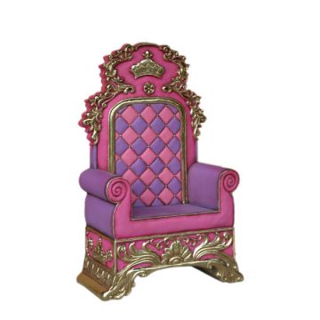 Weihnachtlicher Thron Rosa-Lila lebensgroß