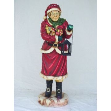 Weihnachtsfrau lebensgroß