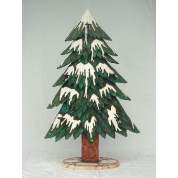 Tannenbaum mit Kerzenhalter lebensgroß