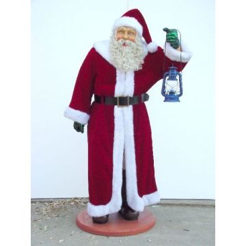 Weihnachtsmann mit Stoffmantel naturgetreu lebensgroß