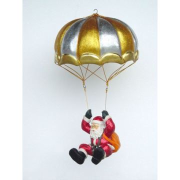 Weihnachtsmann am Fallschirm verkleinert