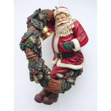 Weihnachtsmann im Adventskranz verkleinert