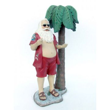 Weihnachtsmann unter Palme klein verkleinert