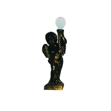 goldener Engel mit Fackel als Lampe verkleinert
