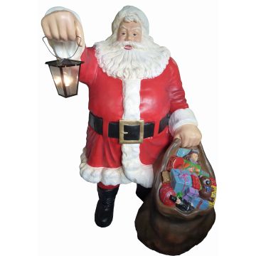 Weihnachtmann mit elektrischer Beleuchtung lebensgroß